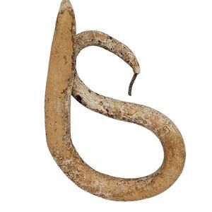 Unique Curved Natural Snake Letter "S" Gourd Decor Thanksgiving Collectible Tan